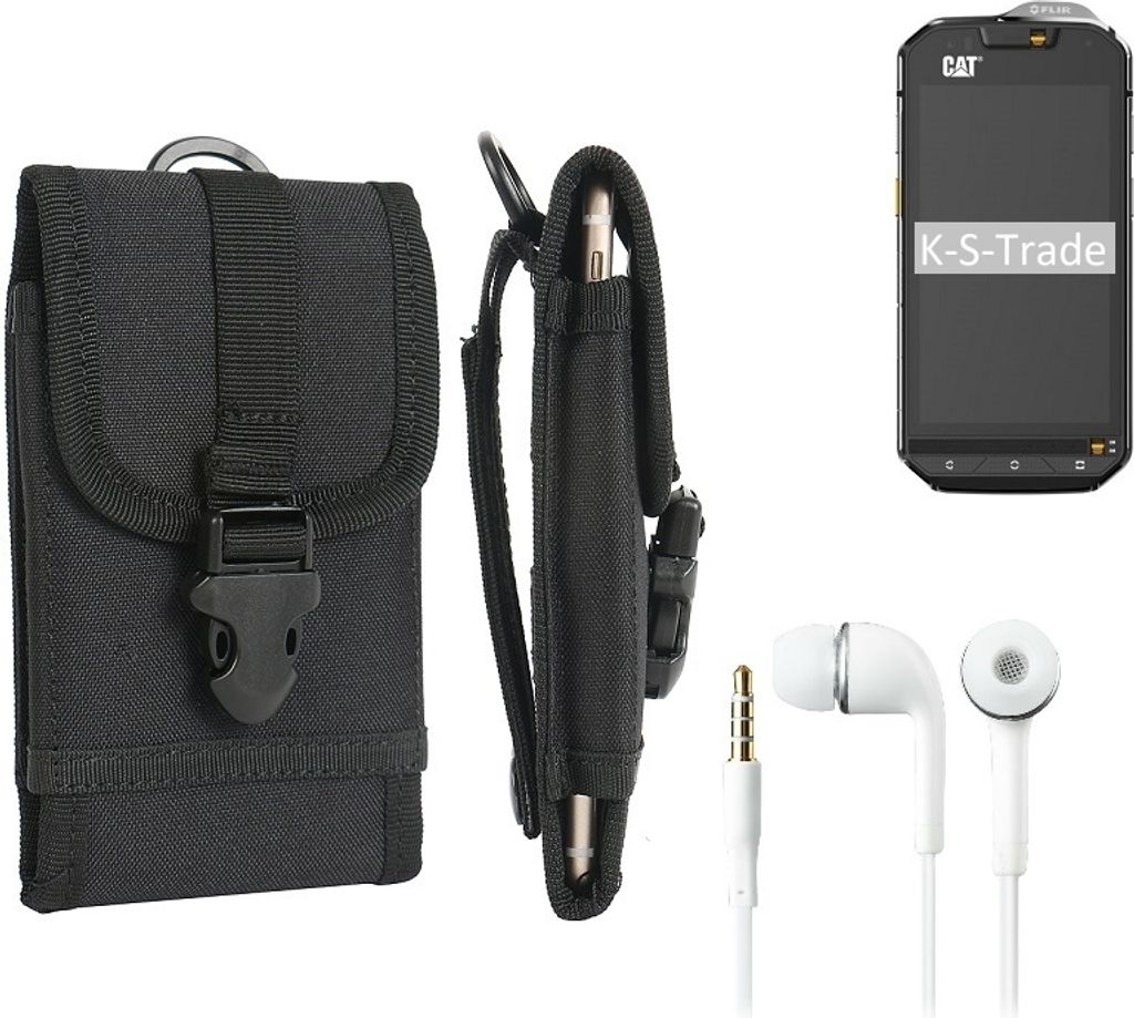 K-S-Trade Holster Schutz-Hülle kompatibel mit Cat S60 Gürteltasche Handy-Hülle Schutz Hülle Gürtel Tasche Handy Tasche outdoor Seitentasche