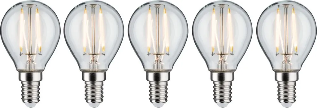 Trend Home: 5x Paulmann LED Filamento Goccia E27 per Luce d'Atmosfera