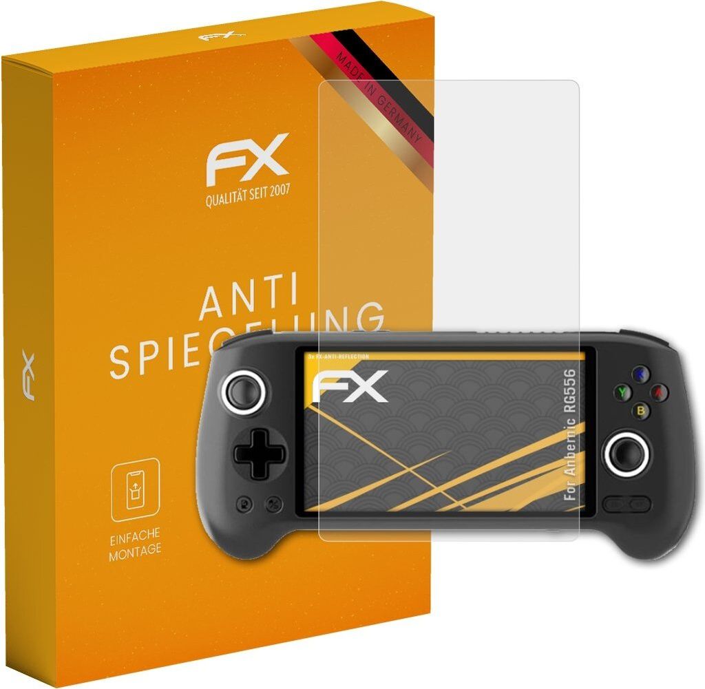 atFoliX FX-Antireflex 3x Schutzfolie kompatibel mit Anbernic RG556 Displayfolie