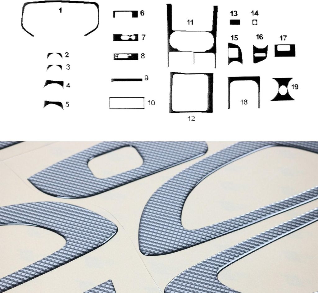 Innenraum Dekor Cockpit für Isuzu D-Max 2008-2012 Carbon Optik 19tlg