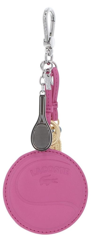LACOSTE Schlüsselanhänger Mirror Racket Croc Charm Fushia pink