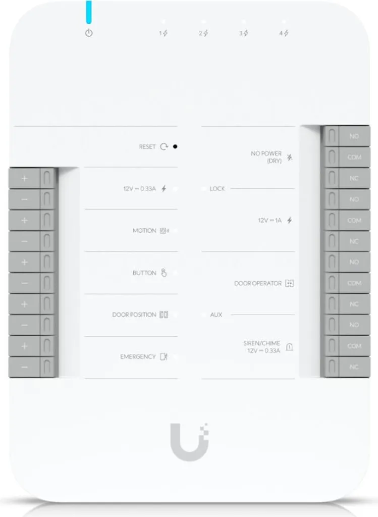 Contrôleur d'Accès Ubiquiti UniFi Access Hub Blanc pour Gestion de Porte PoE