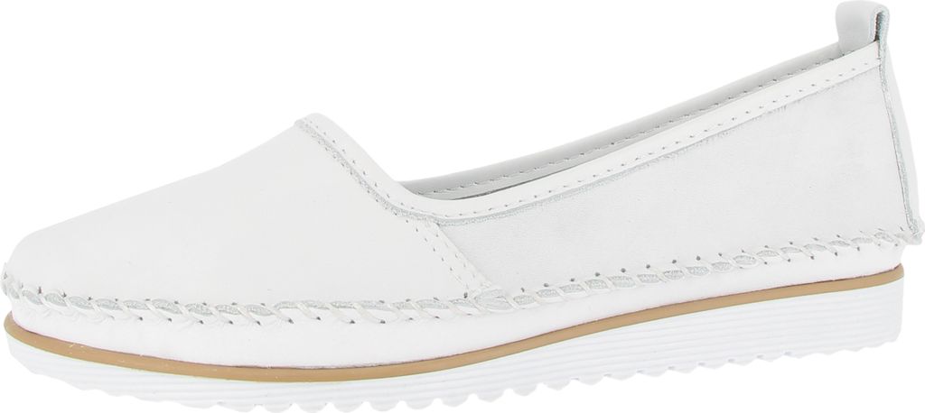 Andrea Conti Damen Slipper Leder klassisches Design mit Keilabsatz 0021713, Größe:40 EU, Farbe:Weiß