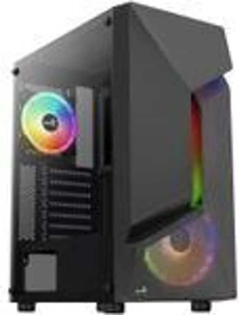 Case PC Aerocool Scape-G-BK-v2 Nero - Vetro Temperato e 4 Ventole FRGB