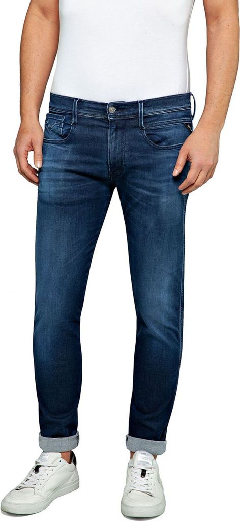 Replay Anbass Hyperflex Clouds 34L Herren 11.5oz Hyperflex Strech Denim In Blau – Blau
