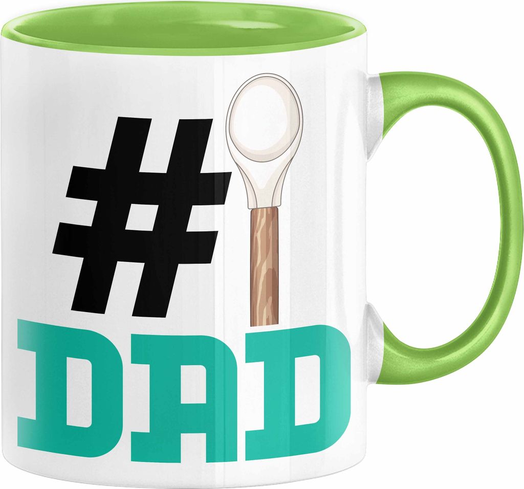 Kochen Nummer 1 Dad Vater Tasse Geschenk Koch Papa Geschenkidee Bester Papa Der Welt Vatertag Lustige Geschenkidee (Grün)