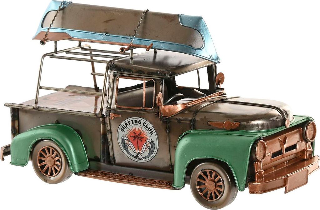 Deko-Figur Home ESPRIT grün Silberfarben Vintage Lkw 30 X 13 X 16 CM