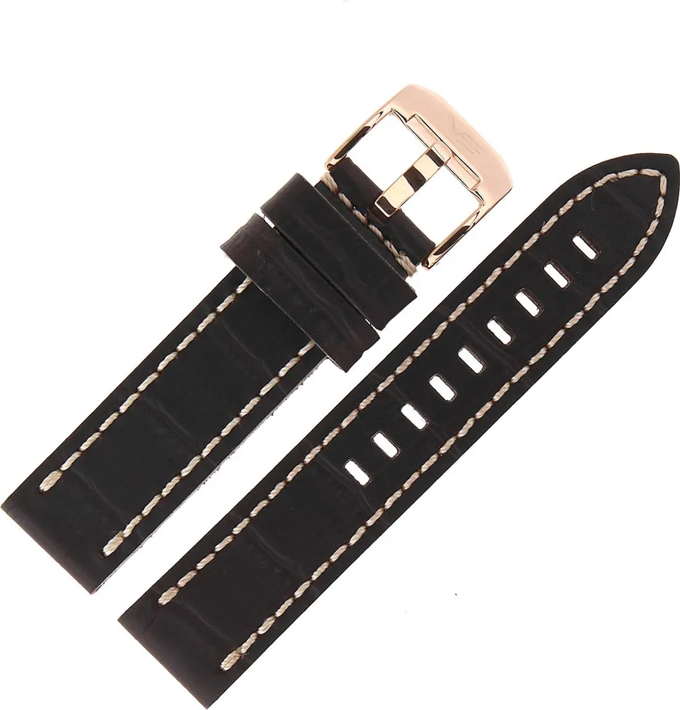 Ceinture Space Race B668 en cuir noir croco et crème rose clair