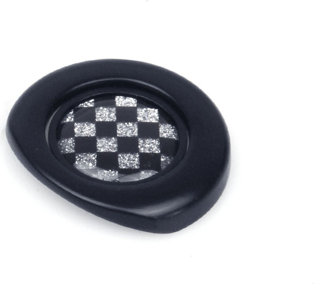 Startknopf Abdeckung, chequered, für MINI
