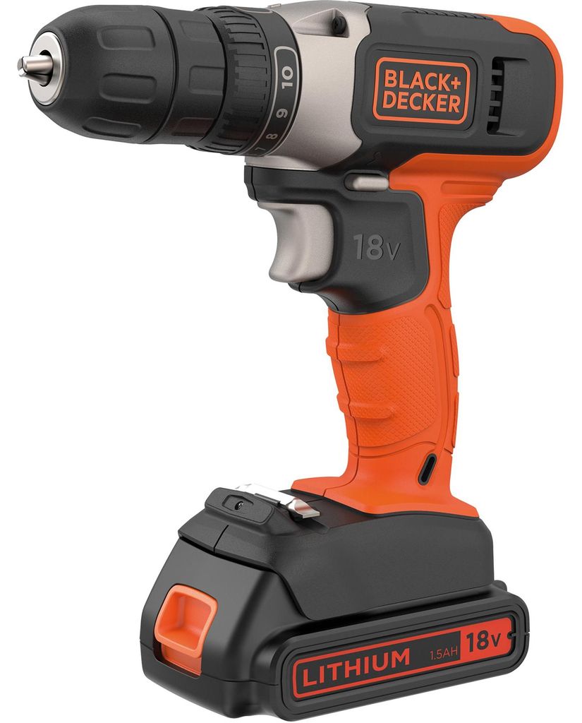 BLACK+DECKER Akku-Bohrschrauber BCD001C1, 18Volt, (Li-Ionen Produktbild 