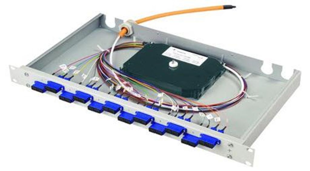 TG 19" 1HE LWL Spleissbox H02030B9008 Basis eco 6xSC-D+12xSC Pigt50/125