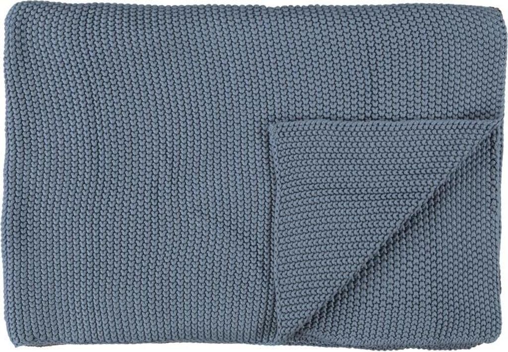 Marc O`Polo Tagesdecke Nordic knit 130 x 170 cm Farbe Smoke Blue