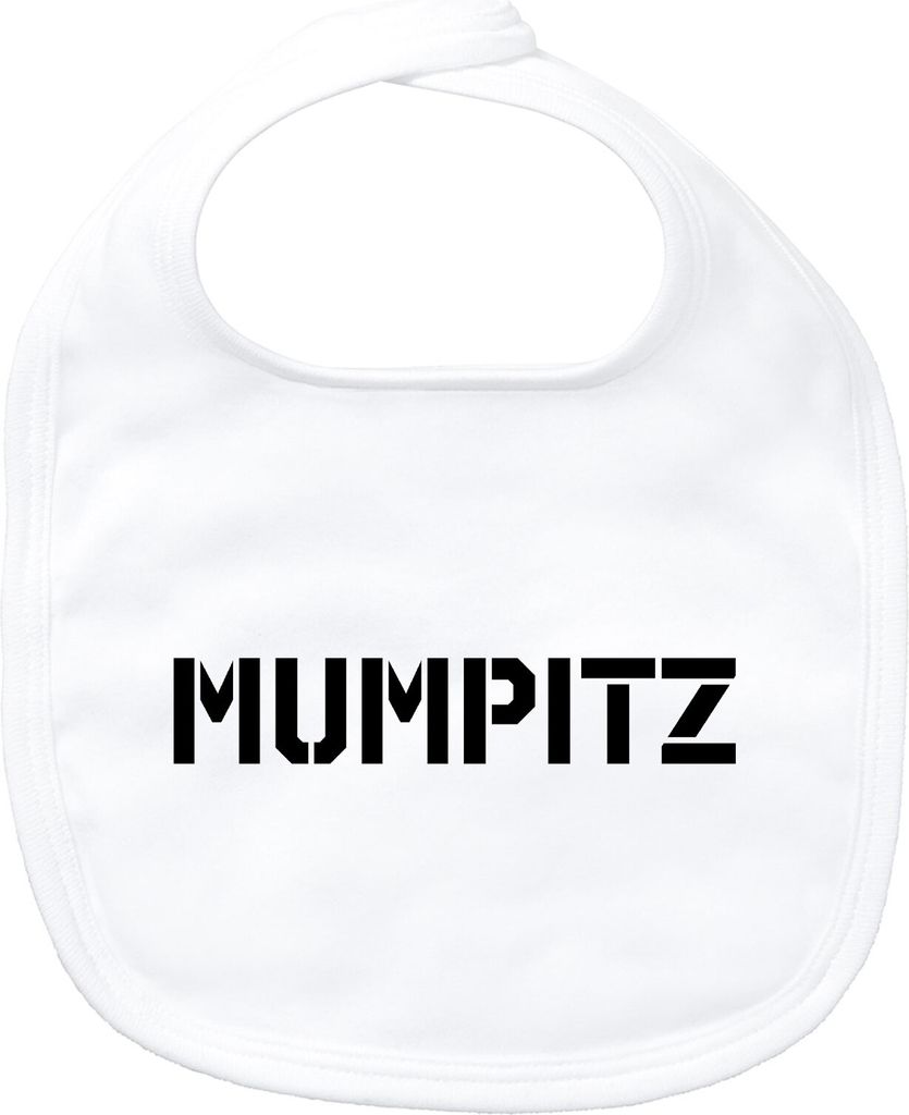 Huuraa Baby Lätzchen Mumpitz Schriftzug White Klettverschluss Baumwolle Latz Geschenkidee