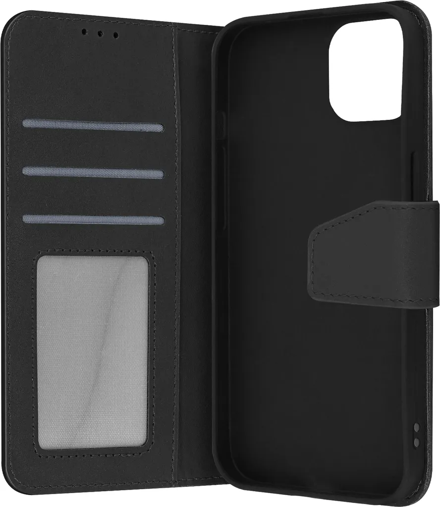 OFFERTA: Custodia Flip Pelle Vacchetta iPhone 14 Pro Nero - Top Quality