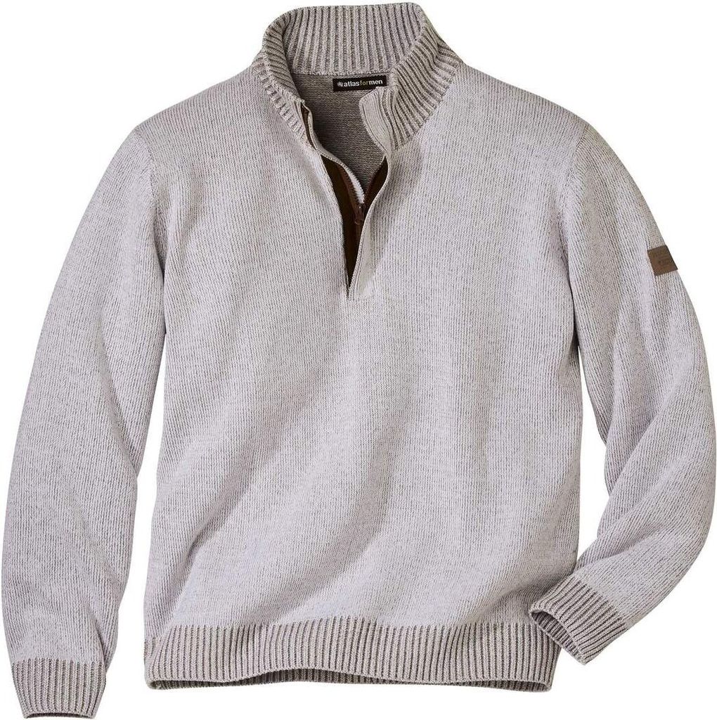 Atlas For Men - "Stylish" Pullover für Herren AF1499 (L) (Hellgrau meliert)
