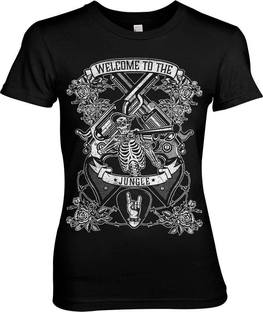 Welcome To The Jungle Girly Tee - X-Large - Black