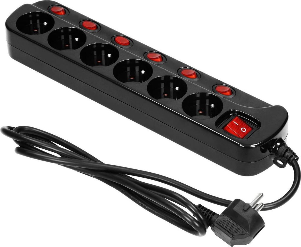 Prodlužovací kabel ORNO OR-AE-13162/B/1,5M, 6x zásuvka s Obrázek produktu 