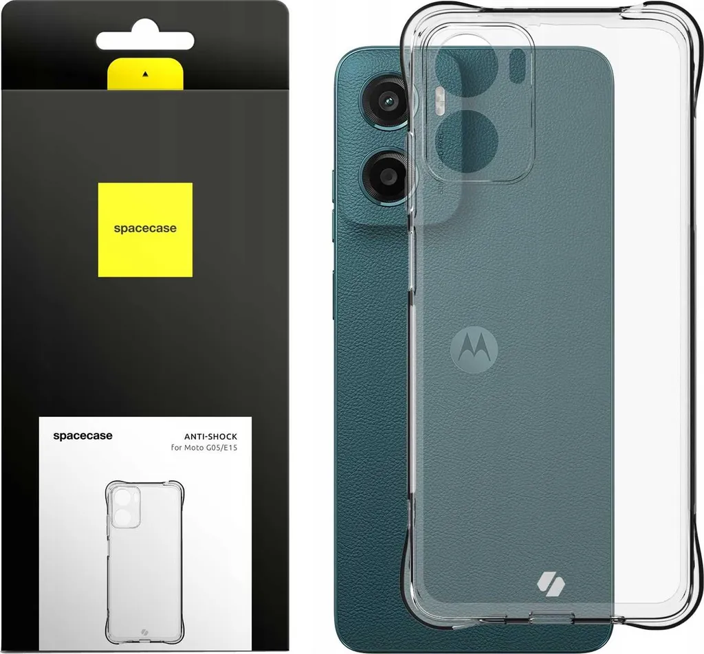 Coque Spacecase Anti-Shock 2.0 pour Moto G05 et E15 - Protection Noire