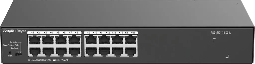 Switch 16 Ports Gigabit PoE Reyee pour Vidéosurveillance et Wi-Fi