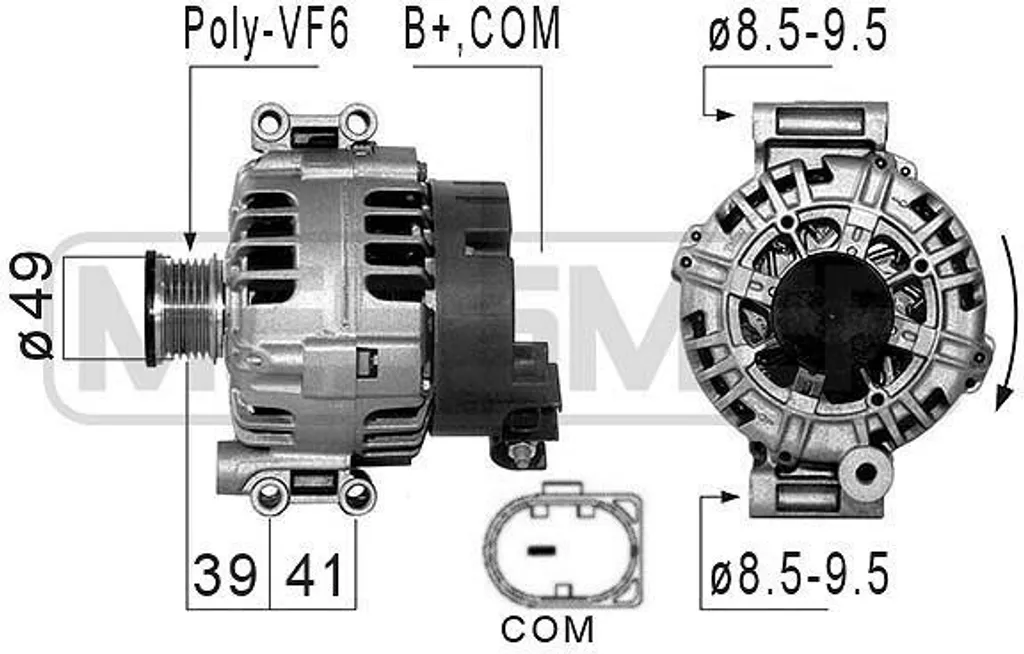 Alternateur ERA 210855A pour BMW Série 1 E81 E88 et Série 3 E90 E92