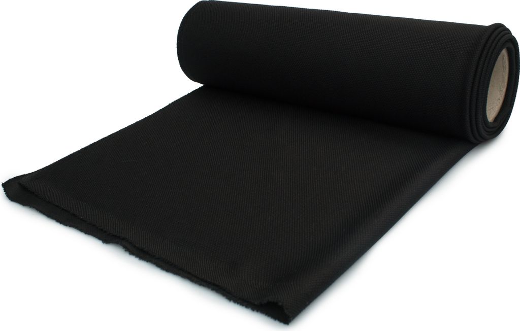 Lakosta Strickstoff Waffelstruktur Schwarz 50 x 150 cm Produktbild 