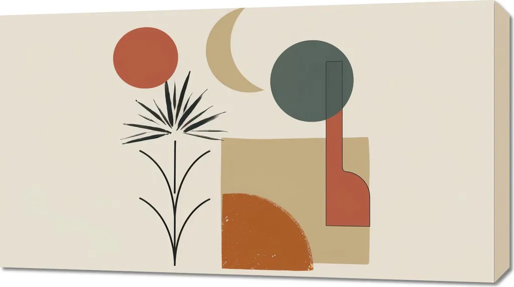 Quadro 90x50cm Sole, Luna e Vita