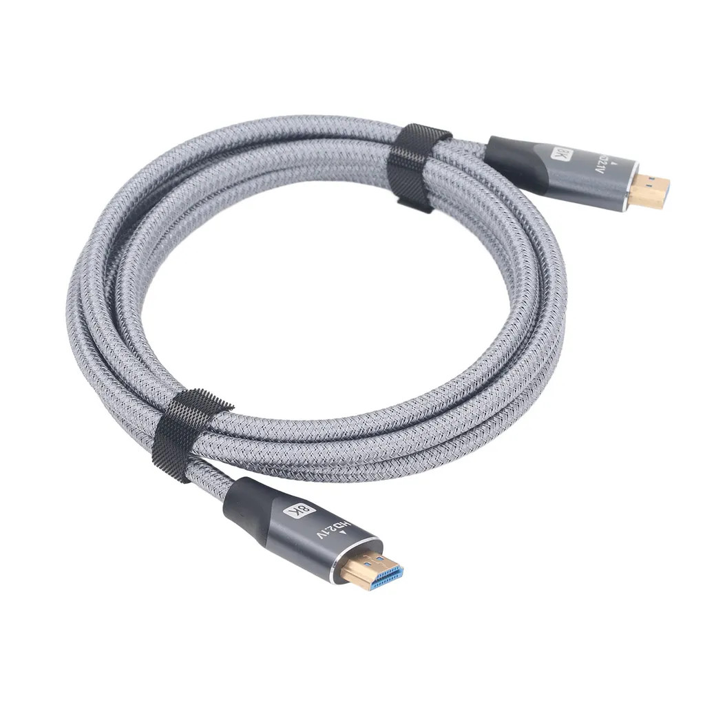 Cavo di interfaccia multimediale HD da 6,6 piedi 8K supportato ad alta velocità Cavo HD in lega di alluminio per TV Computer Monitor
