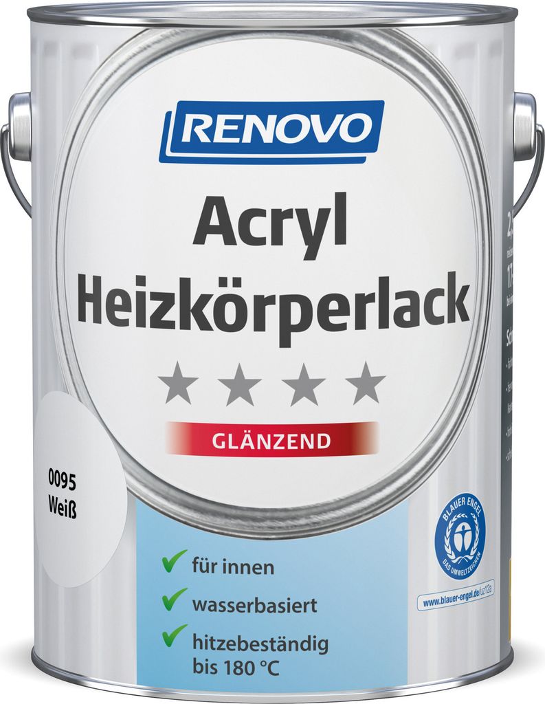 Acryl Heizkörperlack glänzend weiß
