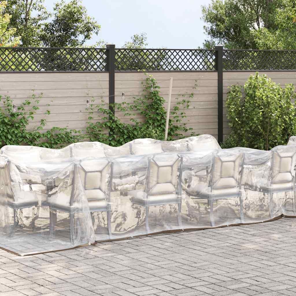 vidaXL Průhledná plachta s oky 3x12 m polyethylenová Obrázek produktu 