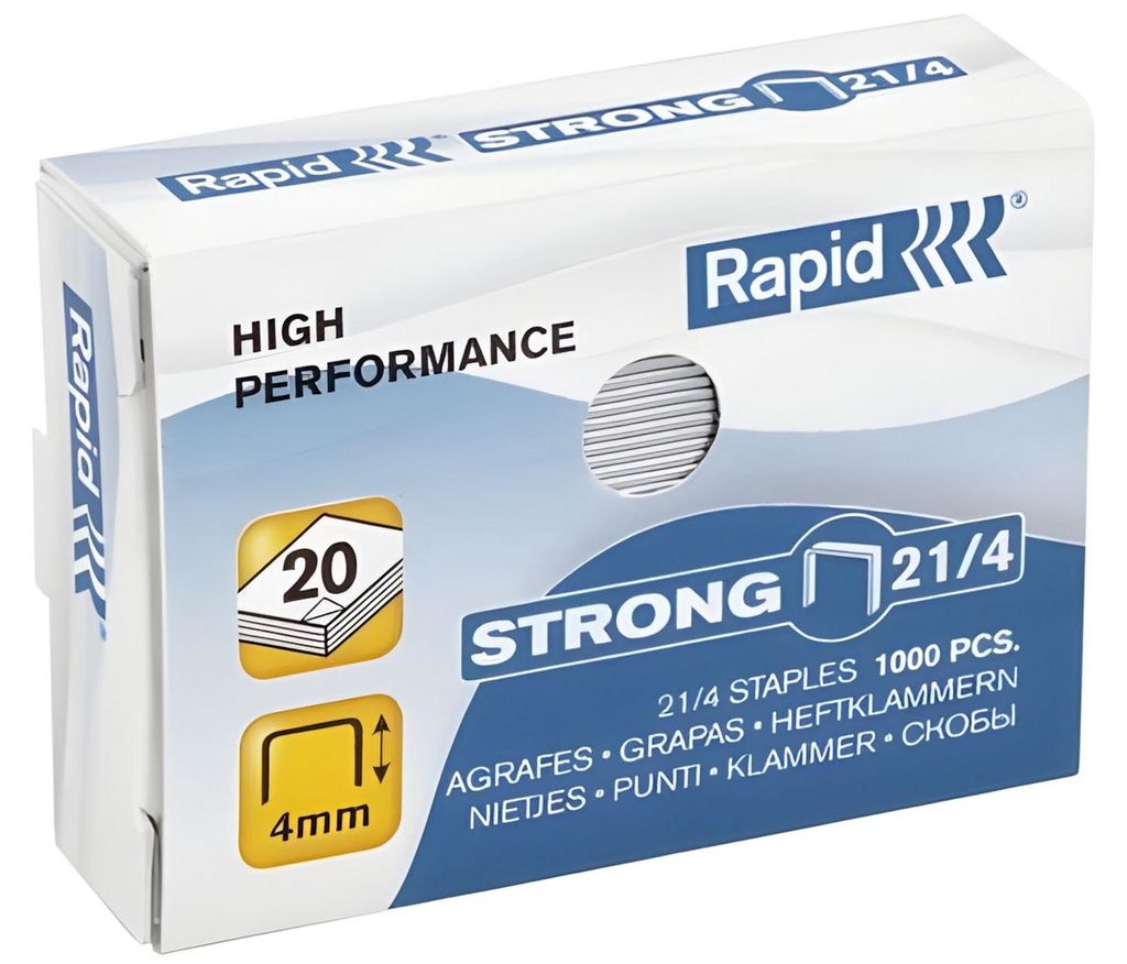 Rapid Strong 24/6 5M Heftklammern - Packung mit 5000 Stück.