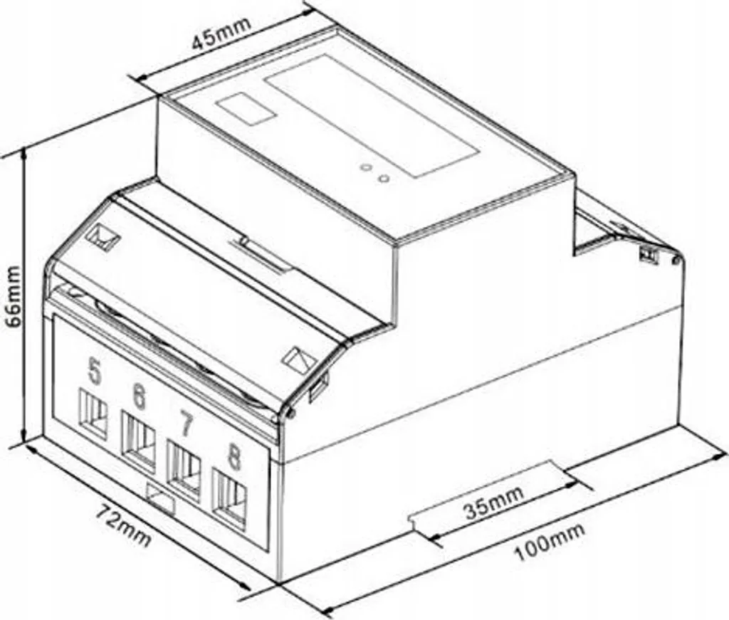 Compteur électrique triphasé 4P MID EASTRON bidirectionnel pour tableau - 3