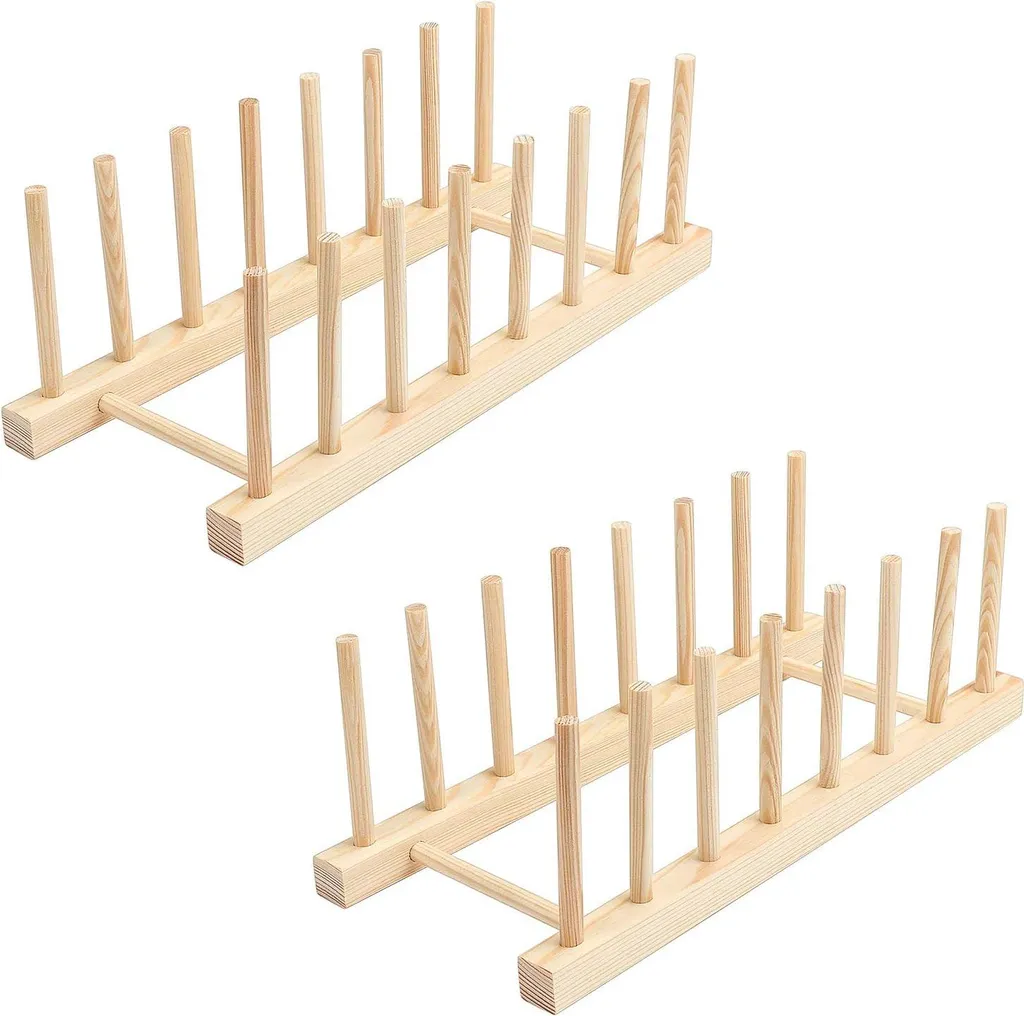 Support de Cuisine pour Séchage d'Assiettes : Gain de Place en Bambou