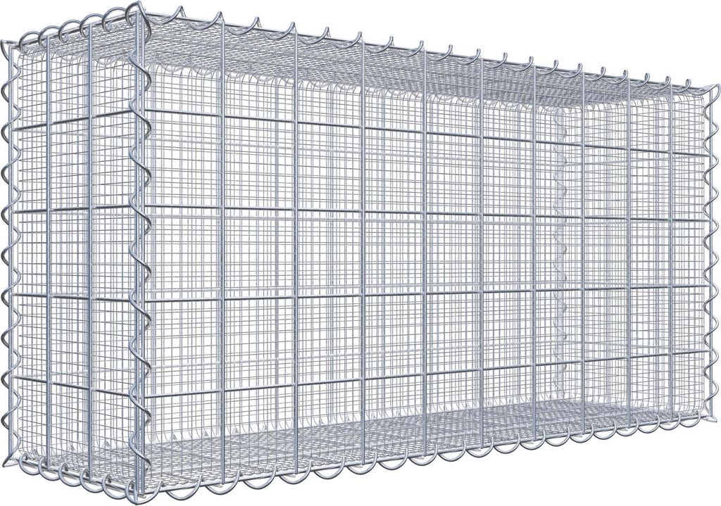 Splittgabione 100 cm x 50 cm x 30 cm (L x H x T), Maschenweite 10 cm x 10 cm, Spirale