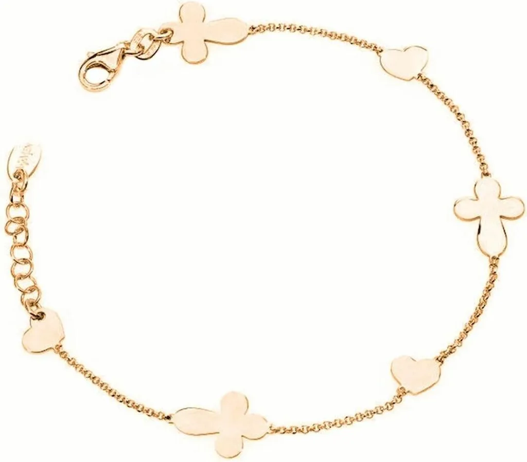AMEN Mod. CROCI CUORI - Collana Argento 925 e Zirconi Bianchi Donna