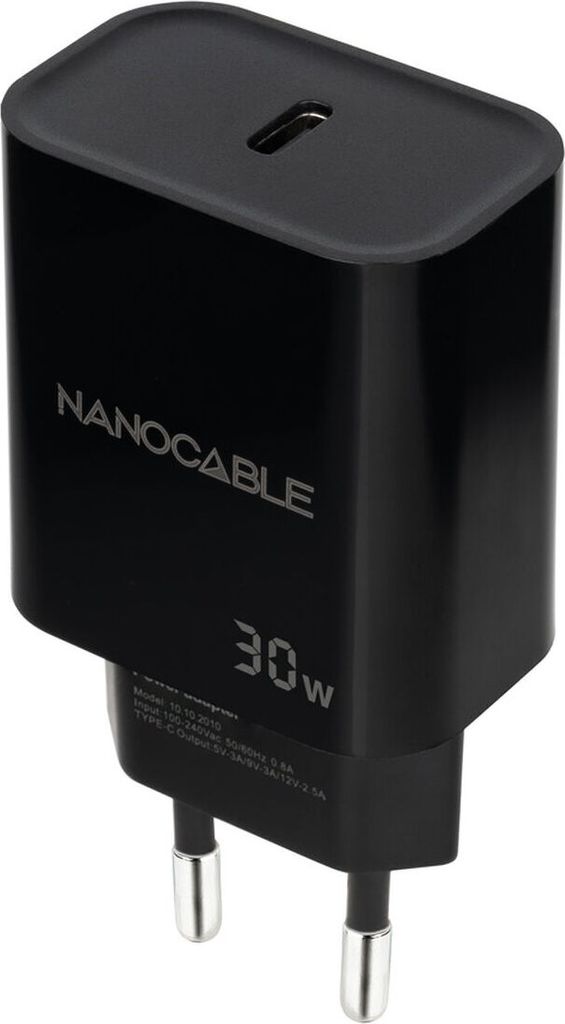 Nanocable Wall Charger 10.10.2010/ 1xUSB Type-C/ 30W/ Black Produktbild 