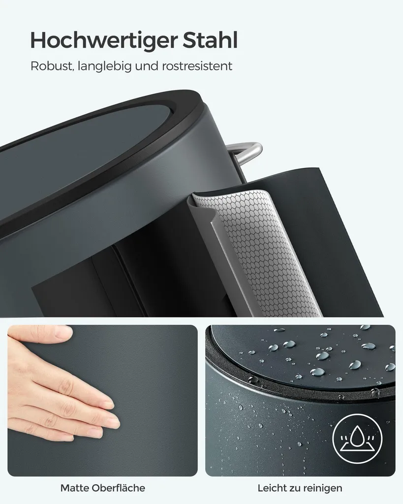 Récipient cosmétique 3L design vert-gris - Grande capacité et style - 4