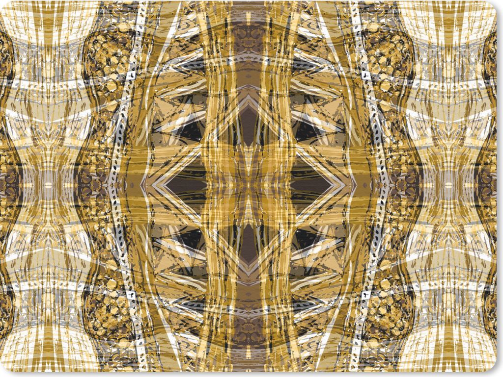 MuchoWow Mauspad Mousepad Gold - Afrika - Muster - Tiere 23x19 cm - Mousepads - Maus Mat - Pad - Mausunterlage - Schreibtischunterlage - Mauspad