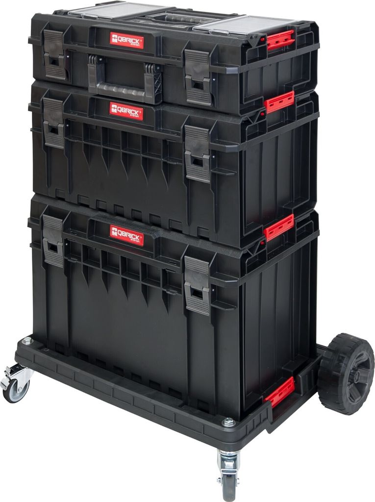 Qbrick System Werkzeugkoffer-Set System One Profi - 3 Koffer - 1 Transportwagen