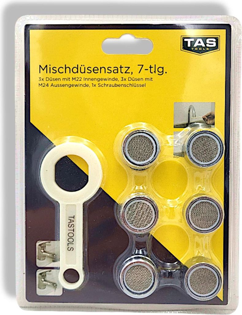 Mischdüsensatz 7-teilig M22 Innengewinde M24 Außengewinde Mischdüsensatz Strahlregler