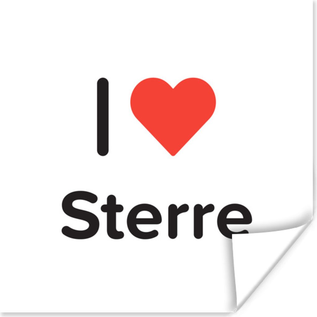 MuchoWow Poster Ich liebe - Sterre - Mädchen 30x30 cm - Wandposter - Printing
