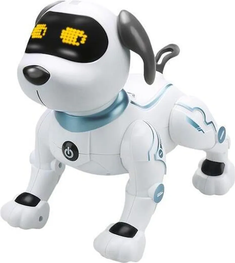 Robot Chien Interactif pour Enfant - Jouet Télécommandé Éducatif Blanc