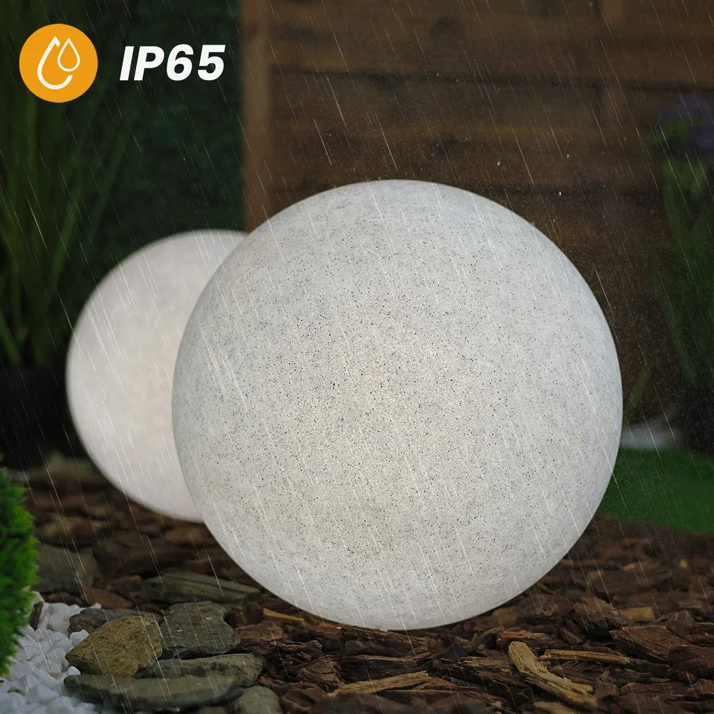 Lampe Boule Extérieure Étanche 40cm IP44 E27 Solution Balisage Jardin