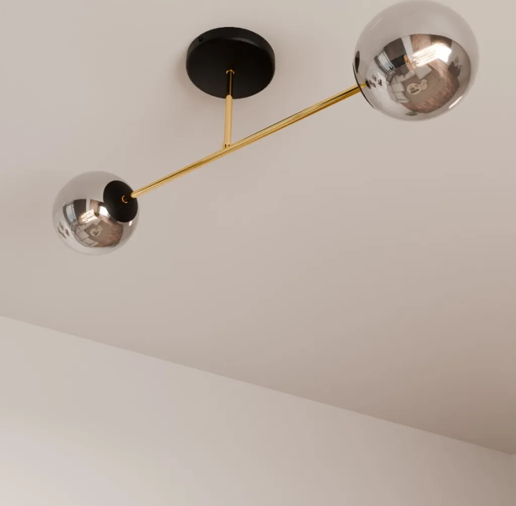 Plafonnier Métal Graphite 2 Lumières 1269/2 - Éclairage Orientable E14 - 4