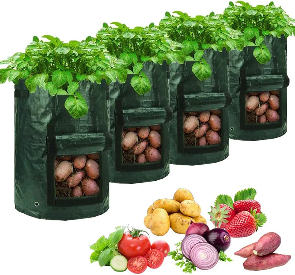 Sacs de culture 10 gallons avec poignées renforcées pour cacahuètes