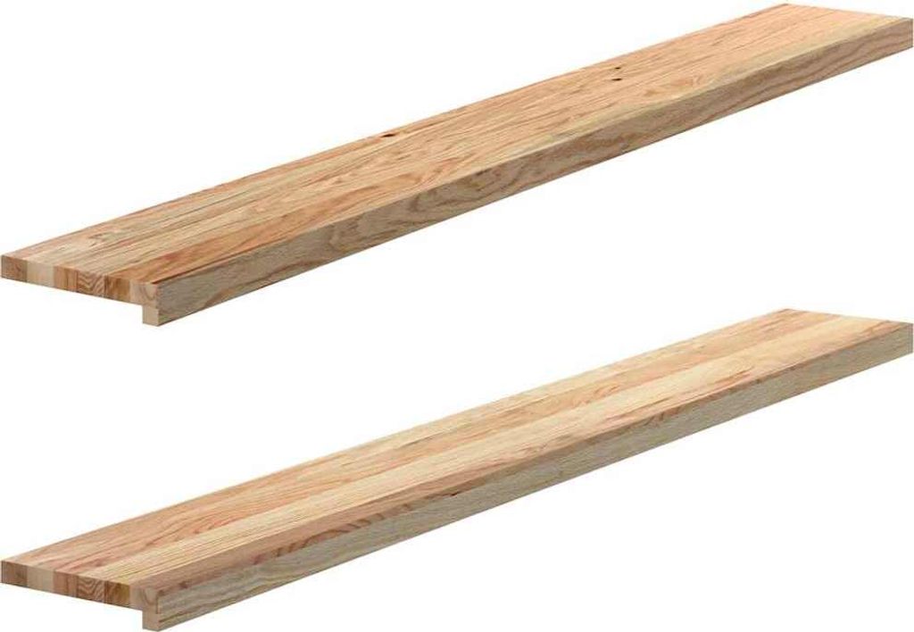 Design Fensterbänke 2 Stk. Unbehandelt 160x20x2 cm Massivholz Eiche, Wandregale Neu