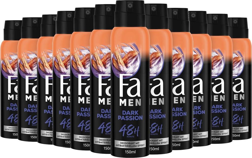 FA Deospray Men Dark Passion 150ml, 12x 150 ml