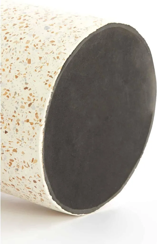 Table d'appoint Moravit blanche pour salon ou chambre, support déco Ø32