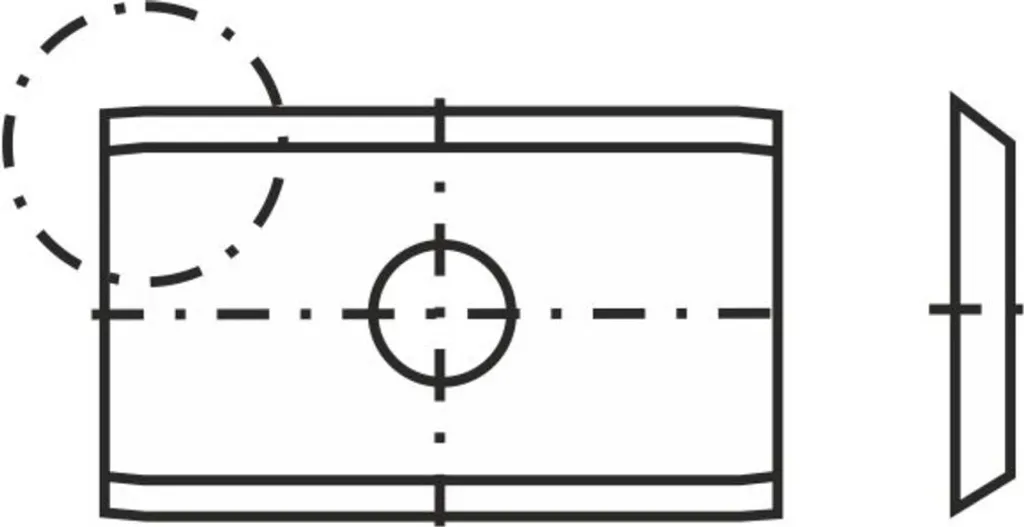 Plaquette carbure 24mm angle 40° pour tête à raboter - Boîte de 50