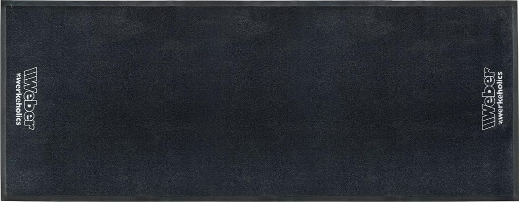 Weber Schmutzfangmatte 3000 x 1000 mm schwarz – Rutschfeste Fußmatte für Indoor oder Rennstrecke waschbar Matte Bodenschutzmatte universell ein...