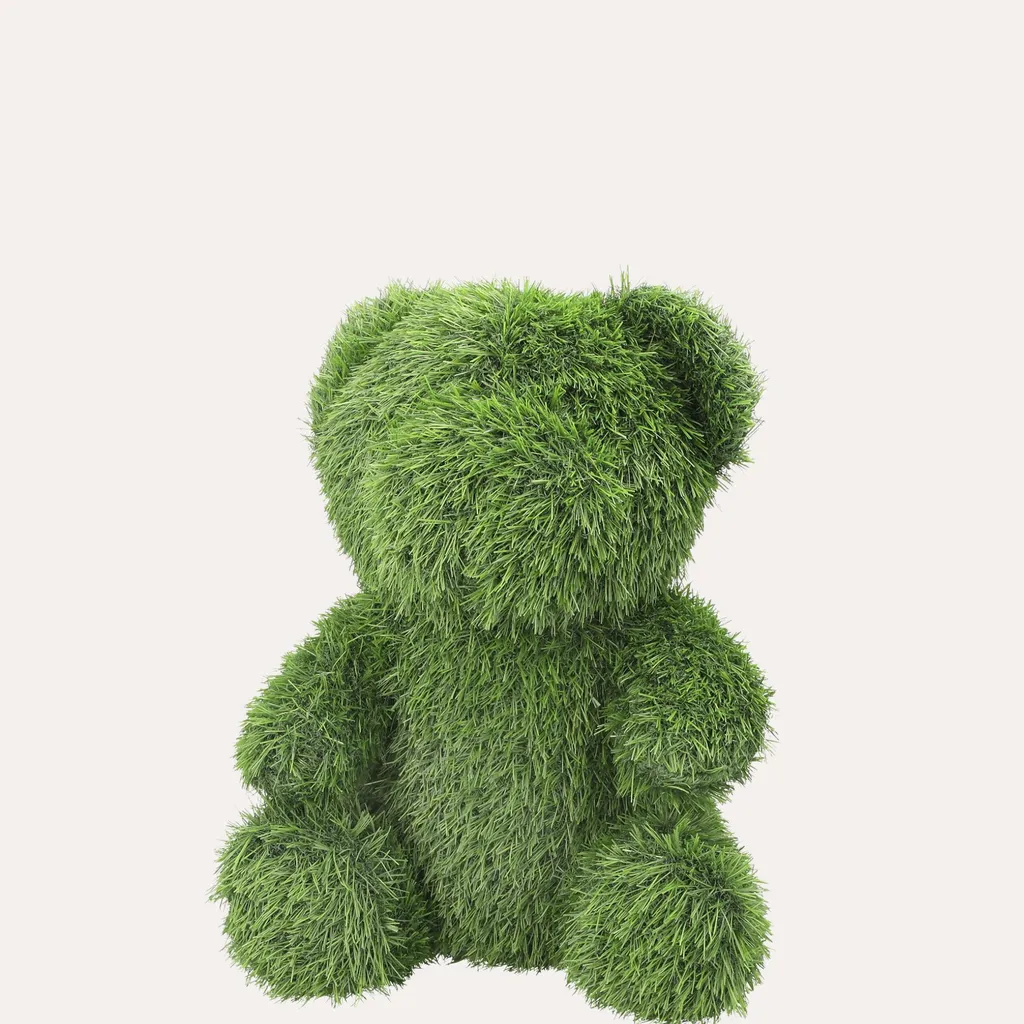Ours en gazon synthétique vert KEYHOMESTORE - Statuette déco H50 cm